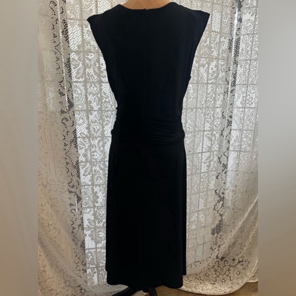 Vintage Collection Black Dress V-Neck with 3/4 Sleeve Bolero Jacket Sz 14w EUC - Picture 7 of 16